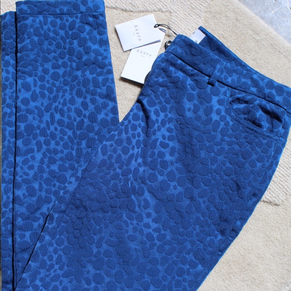 Axara Paris royal blue patterned pants